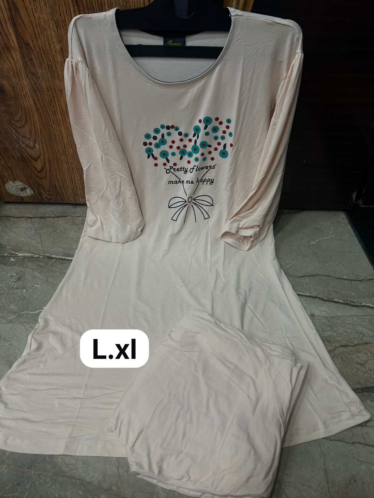 Branded Soft Hosiery Nightwear – Stunning Quality with Heart Pattern - Image 3