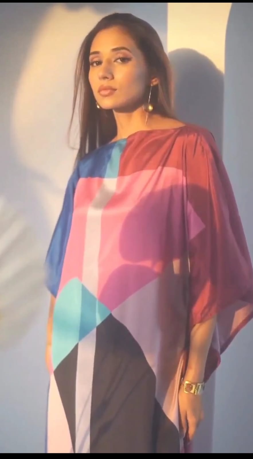 Stylish Multi Color Silk Satin Kaftan – Original & Luxurious