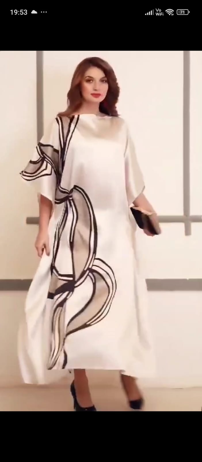 Soft Peach Authentic Satin Silk Kaftan – Hot Selling Design - Image 2