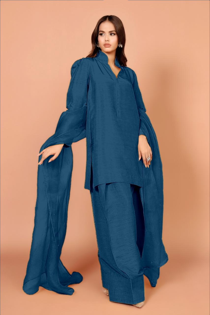 Designer Wear Exclusive Farsi Salwar Suit - Image 10